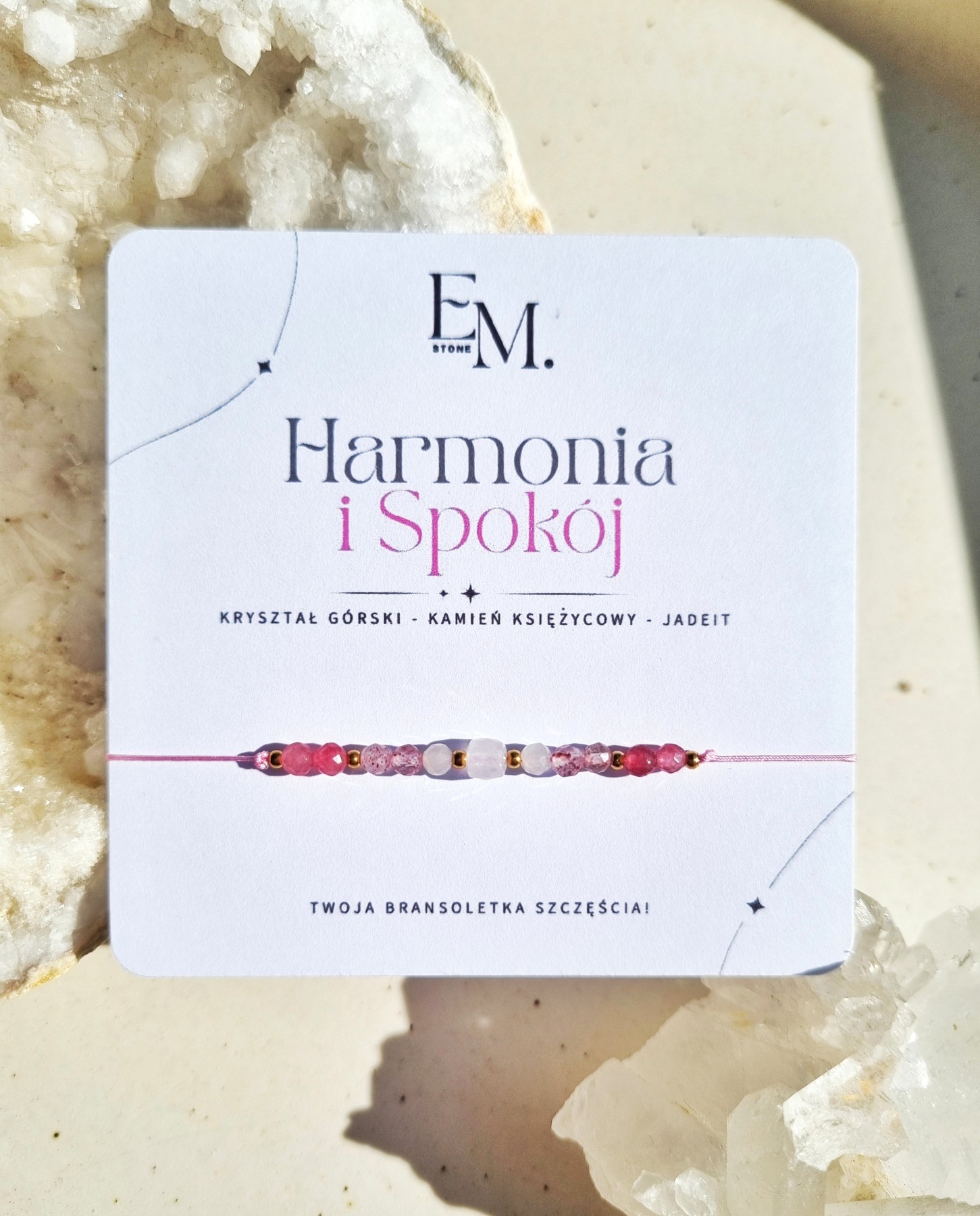 Bransoletka harmonia i spokój z kamieni naturalnych