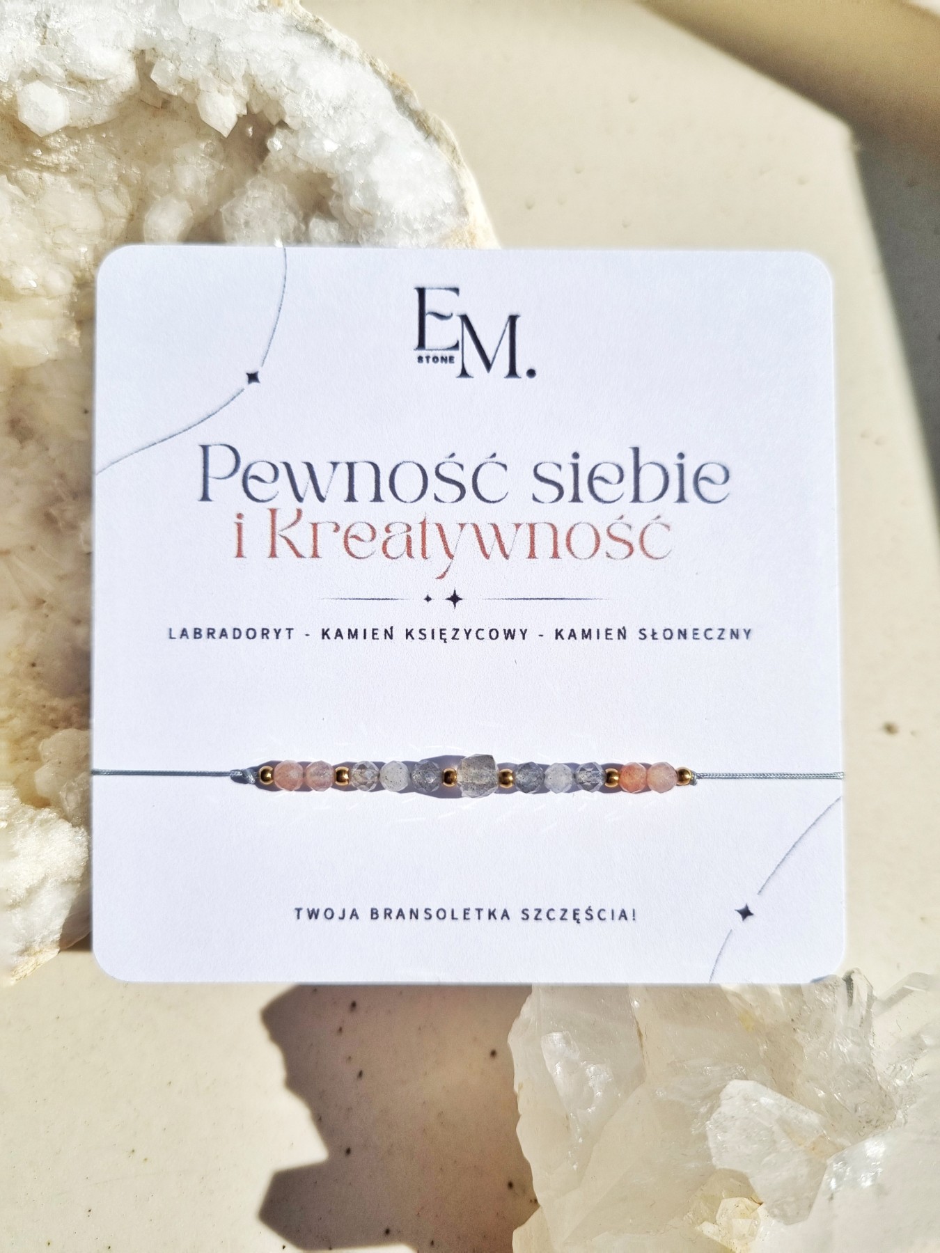 Bransoletka pewność siebie i kreatywność z kamieni naturalnych