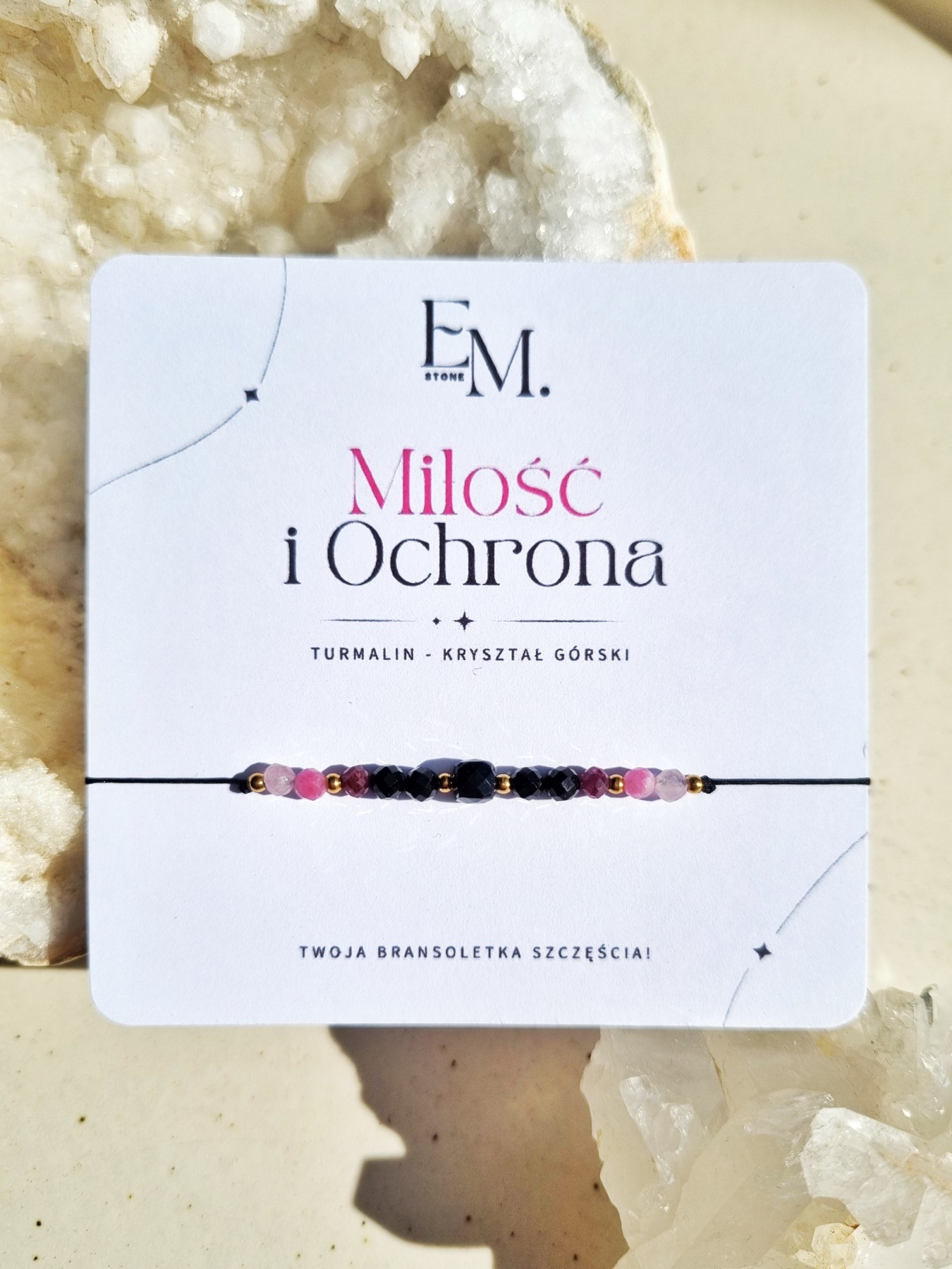 Bransoletka na miłość i ochronę z kamieni naturalnych
