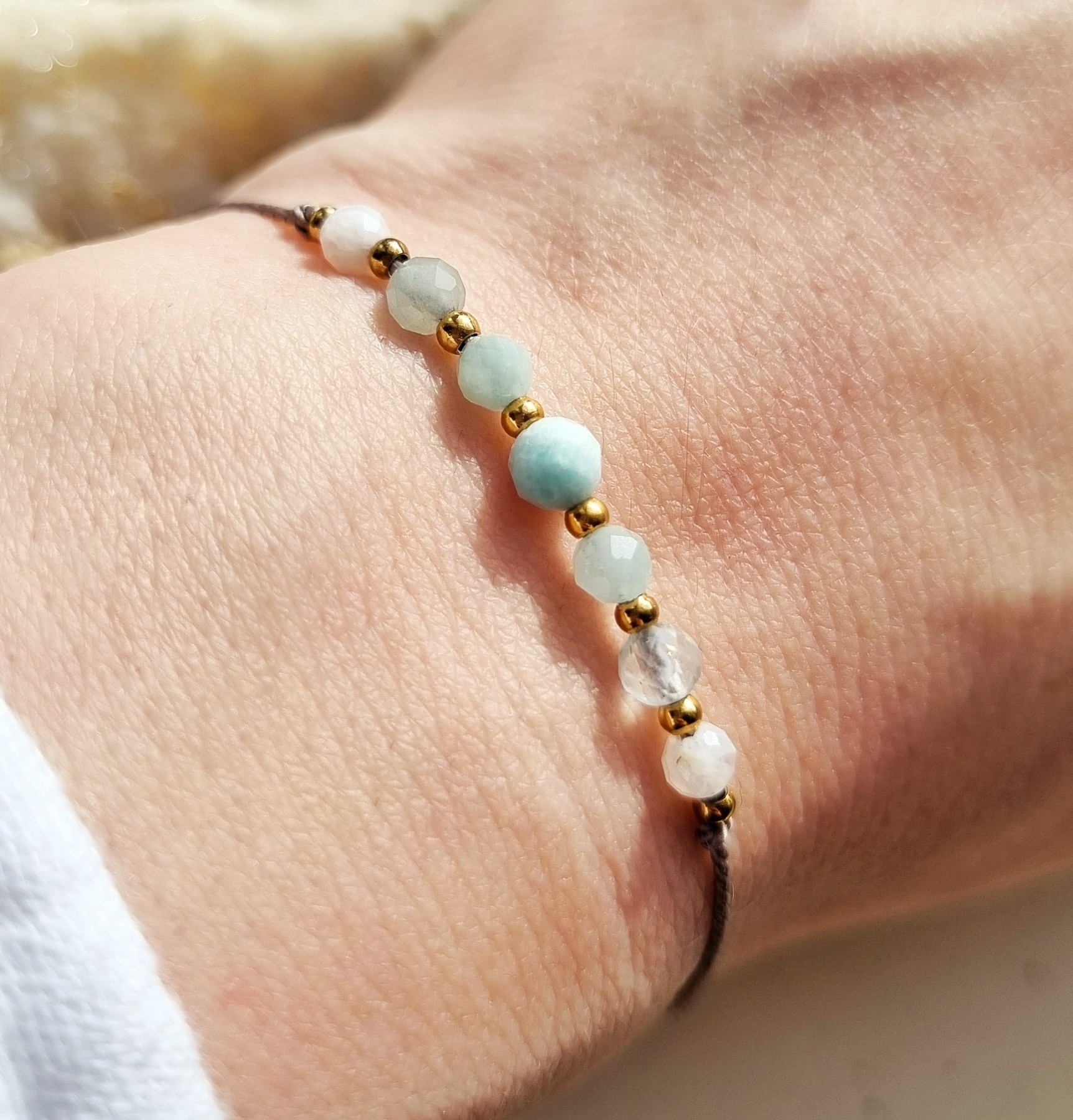 Bransoletka z kamieni naturalnych dla Zodiakalnej Ryby