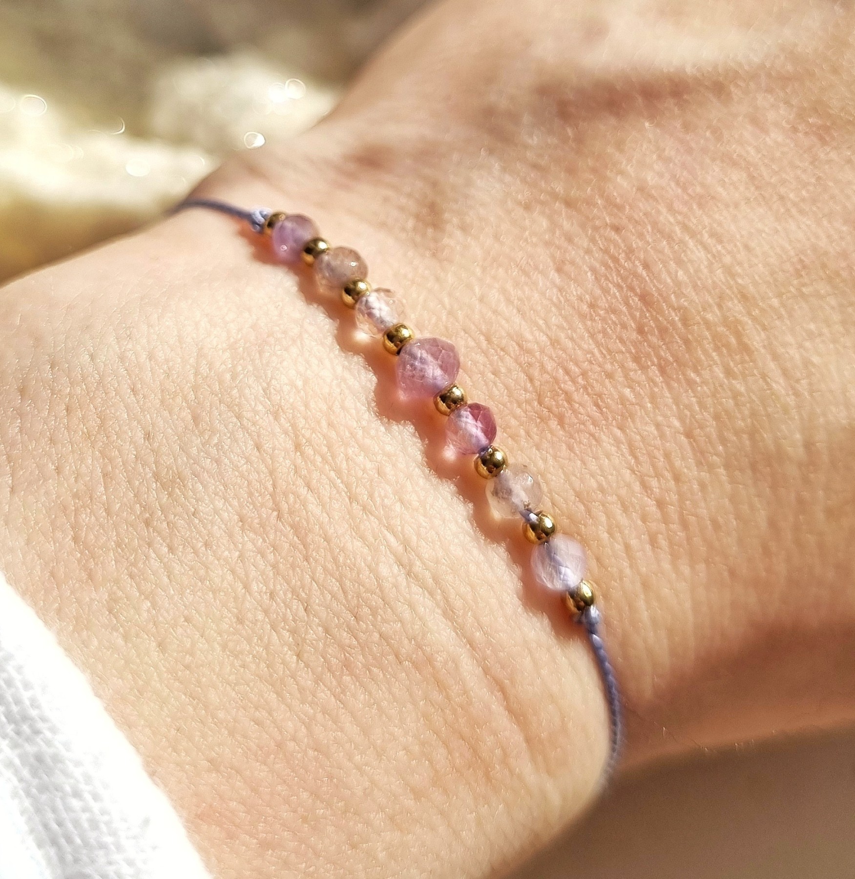 Bransoletka zodiakalna dla Wodnika z kamieni naturalnych