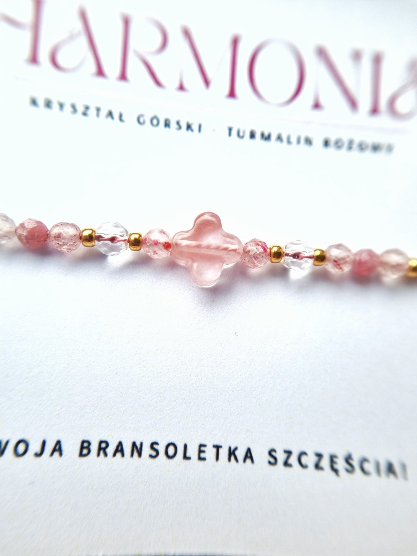 bransoletka turmalin różowy