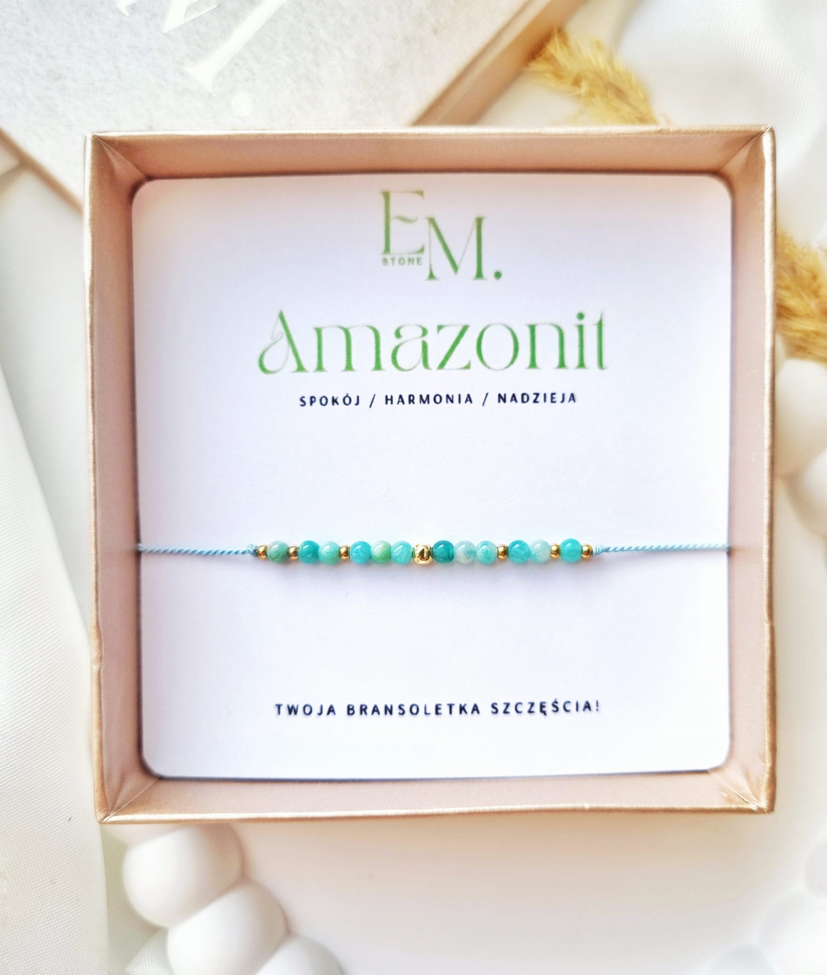 bransoletka z intencją amazonit