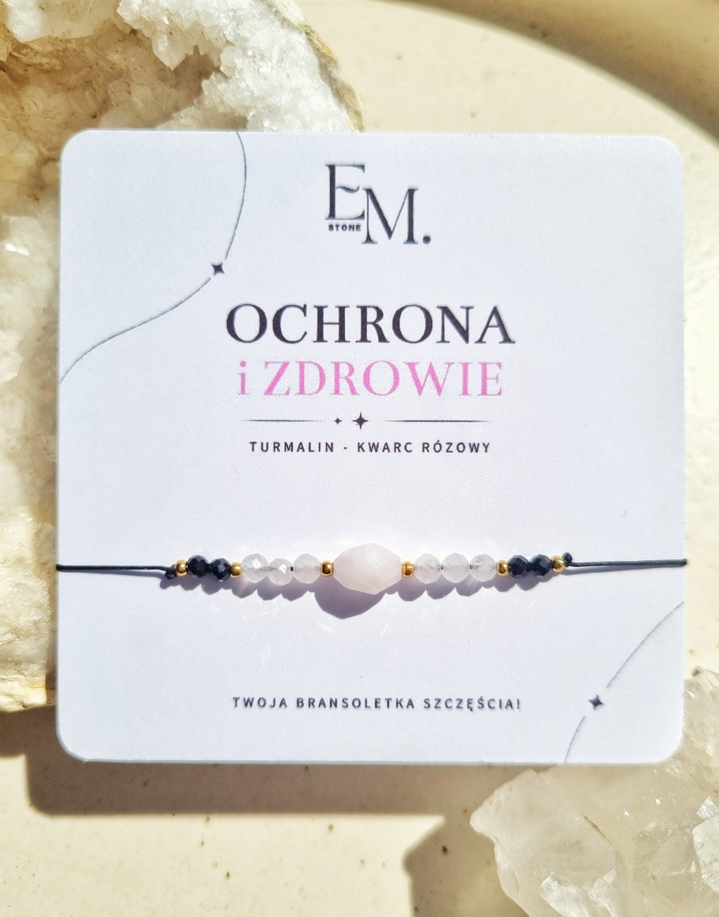 Bransoletka "ochrona i zdrowie" na sznurku nylonowym